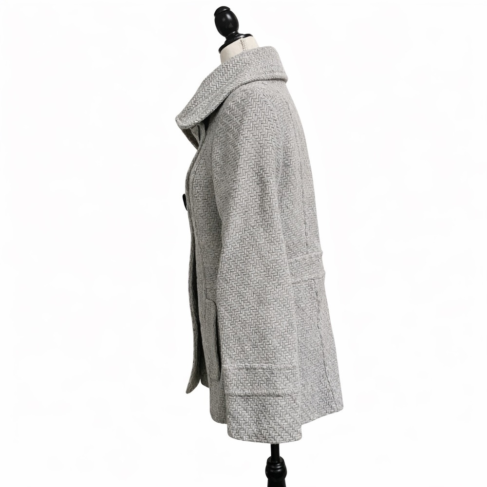 Steve by Searle Italian Wool Gray Car Coat Made in USA Size 12 - Picture 5 of 12